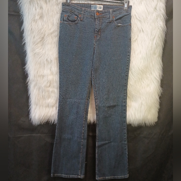 Levi Strauss Signature At waist Blue Denim Bootcut Jean's Size 8 Misses - Picture 5 of 12